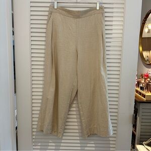 Madewell Petite Pull-On Straight Crop Pants in Linen Blend